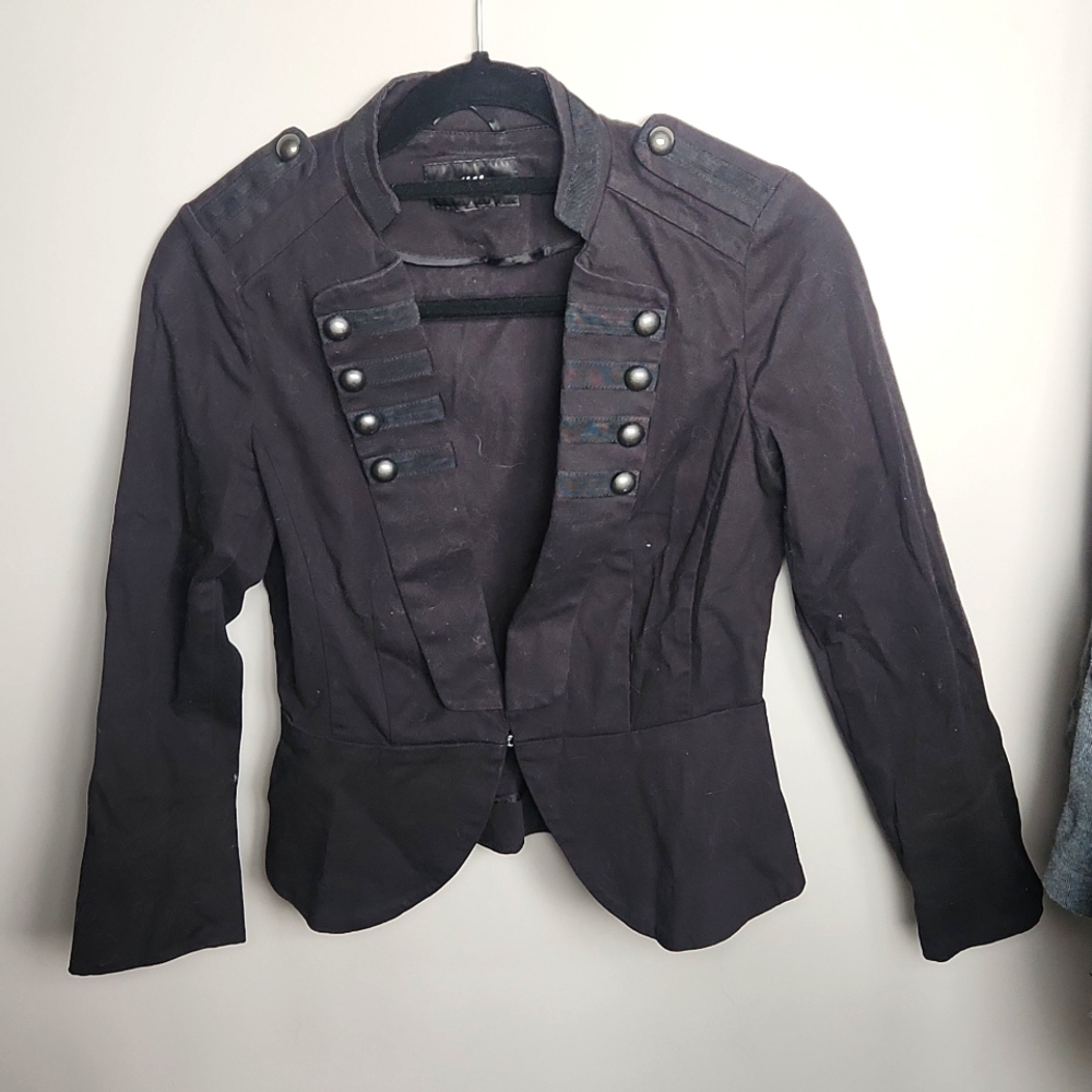H & M black denim blazer